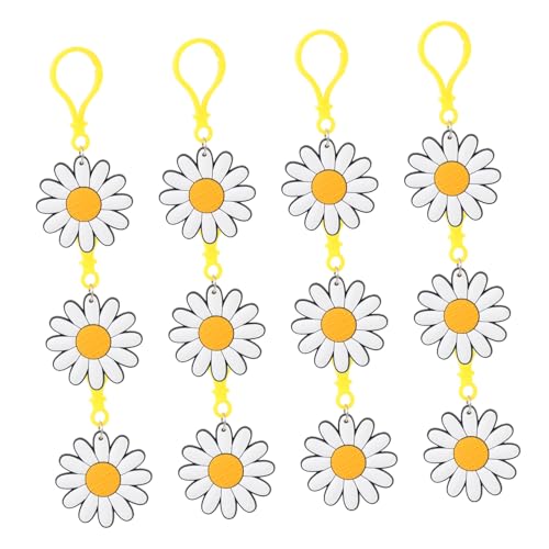 FRCOLOR 24 Stück Niedliche Daisy Schlüsselanhänger Farbenfrohe Blumen Schlüsselringe für Taschen Rucksäcke und Partys als für Freundinnen Zufällige Farbe Zufällige Farbe von FRCOLOR