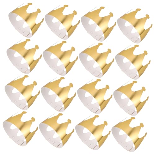 FRCOLOR 24 Stück Teiliges Goldene Papierkronen Partyhüte mit Schimmernder Optik Königliche Kopfbedeckung für Kindergeburtstage Vielseitige Feierdekoration und Foto requisiten FRCOLOR 24 Stück Teiliges Goldene Papierkronen Partyhüte mit Schimmernder Optik Königliche Kopfbedeckung für Kindergeburtstage Vielseitige Feierdekoration und Foto requisiten von FRCOLOR