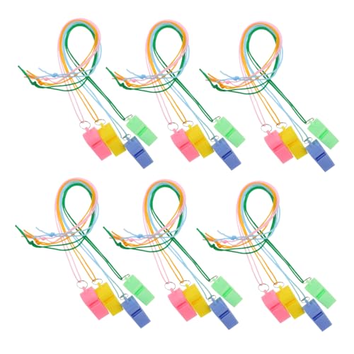 FRCOLOR 24 Stück Teiliges Kinderpfeifen mit Neon Halsband Bunte Laute Kunststoffpfeifen für Fußball Basketball Partys Trainer und Schiedsrichter Leicht und Tragbar für Outdoor Aktivitäten FRCOLOR 24 Stück Teiliges Kinderpfeifen mit Neon Halsband Bunte Laute Kunststoffpfeifen für Fußball Basketball Partys Trainer und Schiedsrichter Leicht und Tragbar für Outdoor Aktivitäten von FRCOLOR