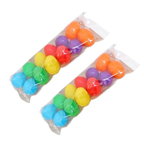 FRCOLOR 24 Stück Teiliges Kunststoff Ei Bunte Dekorationseier zum Befüllen und Basteln Widerstandsfähige Ornamente für Party Favors und DIY Geschenkideen von FRCOLOR