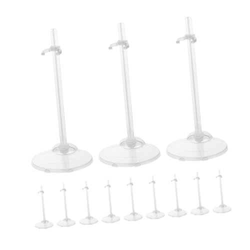FRCOLOR 24 Stück Teiliges Puppenständer Stabile Kunststoff Doll Display Halter Vielseitig Kompatibel für Kleine und Große Figuren Einfacher Einsatz ohne Montage Sicherer Halt für von FRCOLOR