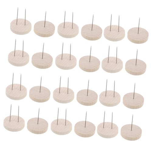 FRCOLOR 24 Stück Teiliges Puppenständer aus Holz Handgefertigter Häkelpuppe Ständer mit Einzel und Doppelnadel Robuste Basis für Filz und Plüschfiguren Stabile Halterung für Sammler und von FRCOLOR