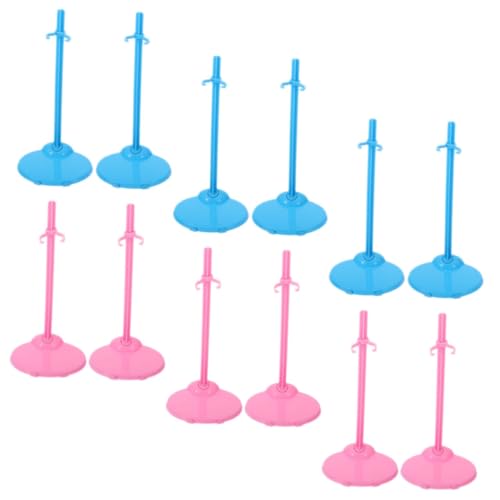 FRCOLOR 24 Stück Teiliges Puppenständer aus Stabilem Kleine Halter für Figuren rutschfeste Doll Display Stands in Blau und Rosa zur Sicheren Präsentation und Aufbewahrung von Puppen von FRCOLOR