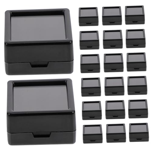 FRCOLOR 24 Stück Teiliges Transparentes Schmuck display Kissen Gemstone Aufbewahrungsbox mit Klaren Deckeln für Ringe Ohrringe Anhänger und Kleine Schmuckstücke Dekorativ und Praktisch von FRCOLOR