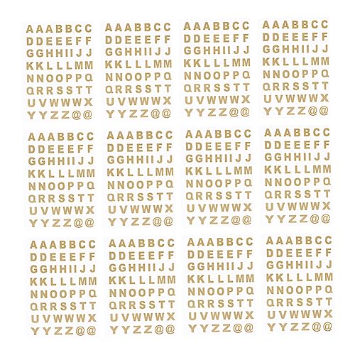 FRCOLOR 25 Blatt Goldene Buchstabenaufkleber Selbstklebende Alphabet Sticker für Scrapbooking und Notizbücher Transparent Für Bastelprojekte und Dekoration FRCOLOR 25 Blatt Goldene Buchstabenaufkleber Selbstklebende Alphabet Sticker für Scrapbooking und Notizbücher Transparent Für Bastelprojekte und Dekoration von FRCOLOR