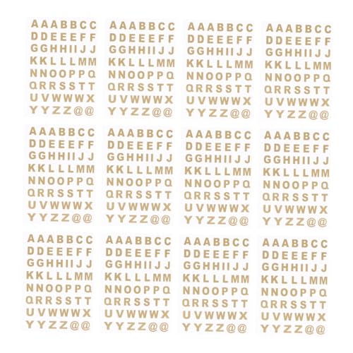 FRCOLOR 25 Blatt Selbstklebende Buchstaben Aufkleber Transparente Sticker mit Goldprägung für Notizbücher Scrapbooking und Bastelprojekte für Dekoration und Kreative Anwendungen FRCOLOR 25 Blatt Selbstklebende Buchstaben Aufkleber Transparente Sticker mit Goldprägung für Notizbücher Scrapbooking und Bastelprojekte für Dekoration und Kreative Anwendungen von FRCOLOR