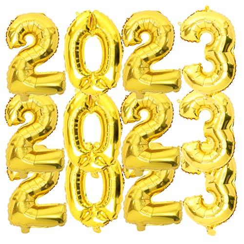 FRCOLOR 3 Sätze Aluminiumfolie Luftballons Zahlen Dekoration Metallic Gold Neujahrs Partyballons Fotorequisite Langlebig und Vielseitig für Fenster Wand Decke FRCOLOR 3 Sätze Aluminiumfolie Luftballons Zahlen Dekoration Metallic Gold Neujahrs Partyballons Fotorequisite Langlebig und Vielseitig für Fenster Wand Decke von FRCOLOR