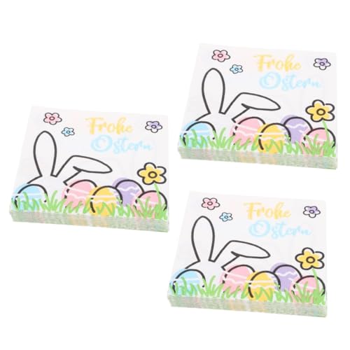 FRCOLOR 3 Sätze Hasenserviette Ostern Dekorative Servietten Bankett-serviette Ostern Papierservietten Ostern Seidenpapier Zarte Servietten Jungfräulicher Zellstoff 100 Blätter * 3 FRCOLOR 3 Sätze Hasenserviette Ostern Dekorative Servietten Bankett-serviette Ostern Papierservietten Ostern Seidenpapier Zarte Servietten Jungfräulicher Zellstoff 100 Blätter * 3 von FRCOLOR