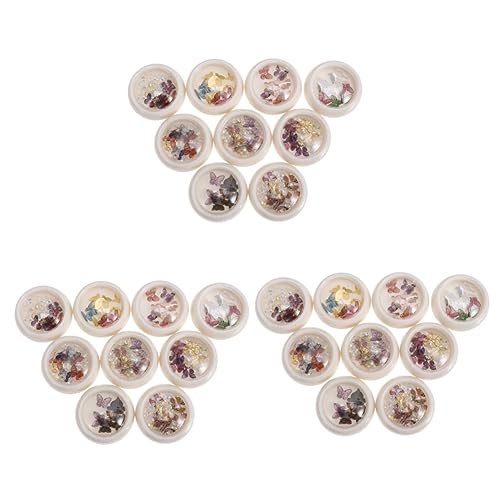 FRCOLOR 3 Sätze Nagel-schmetterlings-ornamente Nageldekorationen Für Gelnägel Klein Kindergeschenk Dekoration Weihnachten Maniküre Dekoration Schmetterlinge 3d Maniküre Schmuck 9boxen*3 von FRCOLOR
