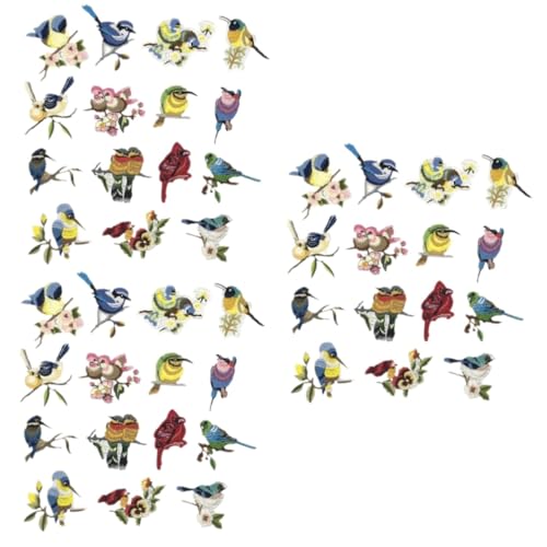 FRCOLOR 3 Sätze Tasche Bestickte Applikation Aufnäher Für Vogelkleidung Kleidung Nähen Patch Dekorative Aufnäher Für Kleidung Aufnäher in Vogelform Stickgarn 15 Stücke * 3 von FRCOLOR