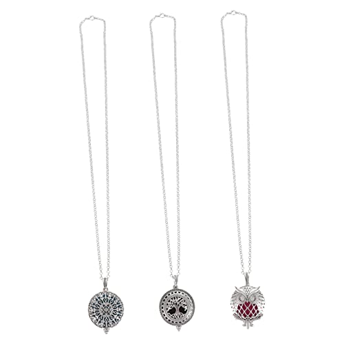 FRCOLOR 3 Stück Aromatherapie Anhänger Duftöl Diffuser Halskette Stilvolles Design für Bezaubernde für Damen Herren Zufälliger Kette von FRCOLOR