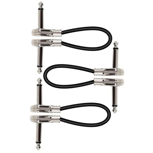 FRCOLOR 3 Stück Bass Patchkabel Gitarre Flaches Langlebiges Effektgerät kabel mit Hochwertigem und Flexibel Robust für Pedal board und Musik instrumentenzubehör FRCOLOR 3 Stück Bass Patchkabel Gitarre Flaches Langlebiges Effektgerät kabel mit Hochwertigem und Flexibel Robust für Pedal board und Musik instrumentenzubehör von FRCOLOR