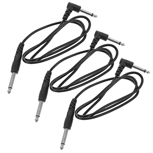 FRCOLOR 3 Stück Gitarrenkabel Robuste Verschleißfeste Audioverbindung für Gitarre und Lautsprecher Schwarz für Bühnenauftritte von FRCOLOR