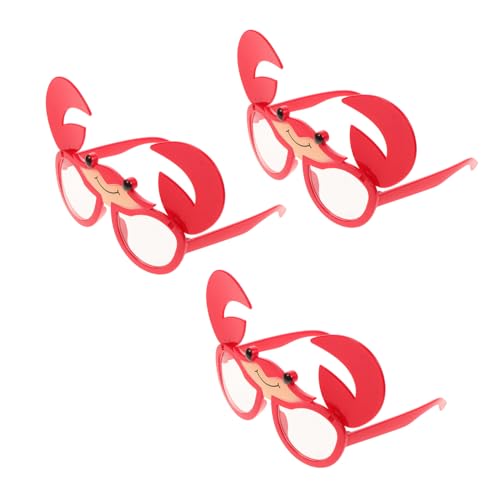 FRCOLOR 3 Stück Krabbengläser ferngläser kinderferngläser dekorative Gläser für Partys - Requisiten für Fotokabinen mit Brille hawaiianische Luau-Brille Plastik rot FRCOLOR 3 Stück Krabbengläser ferngläser kinderferngläser dekorative Gläser für Partys - Requisiten für Fotokabinen mit Brille hawaiianische Luau-Brille Plastik rot von FRCOLOR