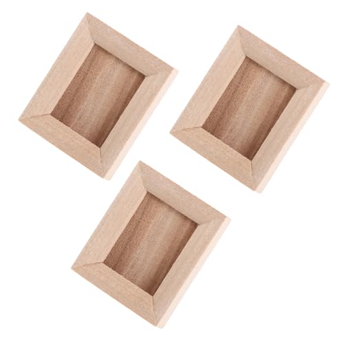 FRCOLOR 3 Stück Miniatur Bilderrahmen aus Holz Mini Haus Dekoration Zubehör Lebensechte Foto Requisiten Puppenhaus Miniaturrahmen für DIY Bastelprojekte und Modellbau FRCOLOR 3 Stück Miniatur Bilderrahmen aus Holz Mini Haus Dekoration Zubehör Lebensechte Foto Requisiten Puppenhaus Miniaturrahmen für DIY Bastelprojekte und Modellbau von FRCOLOR