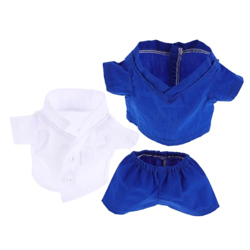 FRCOLOR 3 Stück Puppenkleidung Arzt Kostüm Teilig Weiche Dunkelblaue Kleidung für Kuscheltier Bären Plüschtiere Bequeme Passgenaue Verkleidung für Puppen von FRCOLOR