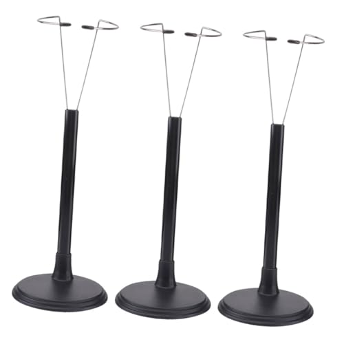 FRCOLOR 3 Stück Puppenständer Verstellbare Display Halter für Actionfiguren Stabile Unterstützung für Modelle für Regale und Tische aus Leichtem Schwarz von FRCOLOR