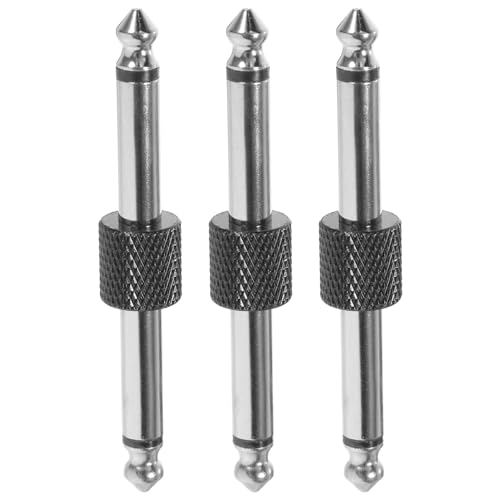 FRCOLOR 3 Stück Teiliges Gitarren Pedal Koppler Stabiler Gerader Stecker für Gitarre Keyboard Musikinstrumente Zuverlässige Verbindung für Exzellenten von FRCOLOR