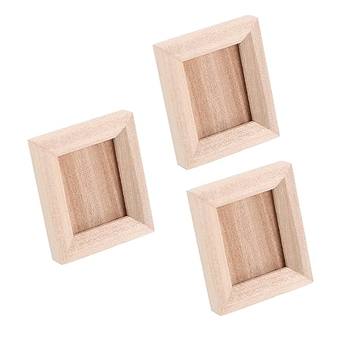 FRCOLOR 3 Stück Teiliges Miniatur Holz Bilderrahmen Unvollendete Kleine Fotorahmen für Puppenhaus Dekoration Bemalbar Fein Verarbeitet Langlebig für DIY und Mini Haus Zubehör FRCOLOR 3 Stück Teiliges Miniatur Holz Bilderrahmen Unvollendete Kleine Fotorahmen für Puppenhaus Dekoration Bemalbar Fein Verarbeitet Langlebig für DIY und Mini Haus Zubehör von FRCOLOR