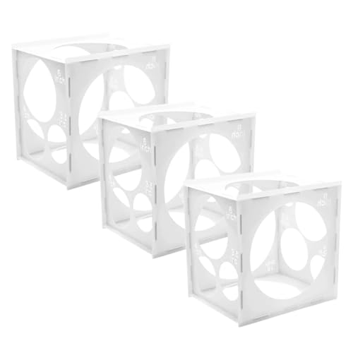 FRCOLOR 3 Stück Transparenter Ballon Messwürfel Präzises Messwerkzeug für Einheitliche Ballongrößen Partydekorationen Bögen Säulen Vielseitig und Kompakt von FRCOLOR