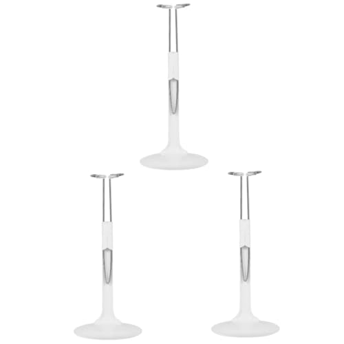 FRCOLOR 3 Stück Verstellbarer Puppenständer aus Metall Stabiler Doll Display Halter für Actionfiguren Einstellbare Höhe Weißer C Förmiger Sockel für Puppen Figuren und Sammlermodelle Tisch von FRCOLOR