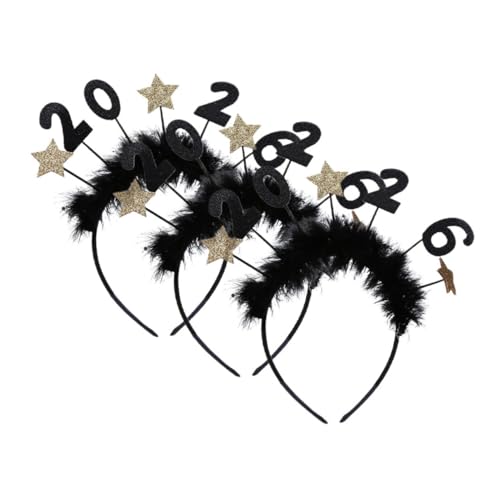 FRCOLOR 3 Stücke Teiliges Party Kopfschmuck Glitzernde Year Tiara mit Sternmotiv Bequeme und Sichere Passform Farbecht für Silvester Weihnachten Festlichkeiten und Partys von FRCOLOR