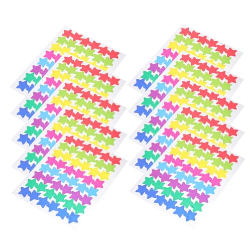 FRCOLOR 30 Blatt Bunte Stern Aufkleber Selbstklebend Aluminiumfolie Belohnungssticker für Schule Kindergarten und Zuhause Langlebig und Sicher Stern Sticker von FRCOLOR