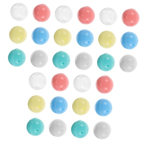 FRCOLOR 30 Stück Mini Kapseln für Spielzeugfüllungen Bunte Kunststoff Kapseln für Verkaufsautomaten für Kindergarten Ostern und Weihnachtsfeiern von FRCOLOR