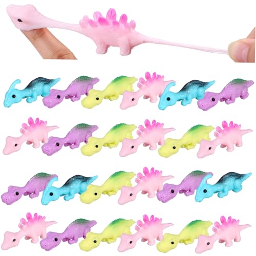 FRCOLOR 30 Stück Teiliges Elastische Dinosaurier Fingerspielzeuge Bunte Mini mit Schleuderfunktion Vielseitige Designs für Kindergeburtstag Lustige Party Mitgebsel und Spielerischer von FRCOLOR