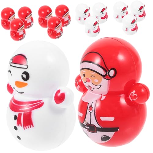 FRCOLOR 30 Stück Teiliges Mini Wackelfiguren Weihnachtsmann Schneemann Bunte Tischdekoration und Partygeschenke Kinderfreundliche Wackelspielzeuge für Weihnachtsdeko und Geschenkideen von FRCOLOR