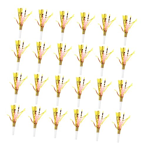 FRCOLOR 30 Stück Teiliges Party Noisemaker mit Quasten Laute Blaspfeifen für Kindergeburtstag Cheerleader Requisiten Bunte Partytröten für Feierlichkeiten und Festveranstaltungen von FRCOLOR