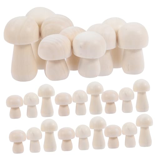 FRCOLOR 30 Stück Teiliges Unbemalte Holzpilze aus Naturholz zum Bemalen und Basteln Kindgerechtes DIY holzspielzeug für Kreativprojekte und Hand auge koordination Sicher und Langlebig FRCOLOR 30 Stück Teiliges Unbemalte Holzpilze aus Naturholz zum Bemalen und Basteln Kindgerechtes DIY holzspielzeug für Kreativprojekte und Hand auge koordination Sicher und Langlebig von FRCOLOR