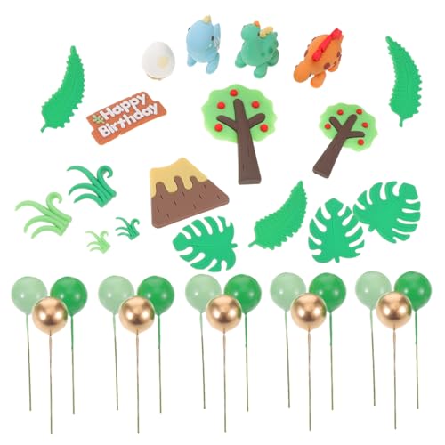 FRCOLOR 33 Stück Teiliges Wildtiere Cake Toppers Set Bunte Dschungel Tier Cupcake Dekorationen Lebendige Geburtstagstorten Verzierung Vielseitig Einsetzbar für Partys und Zoo-mottos von FRCOLOR