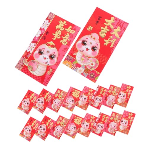 FRCOLOR 36 Stück Teiliges Chinesische Neujahrsumschläge mit Schlangendesign Rote Geldumschläge mit Folienakzenten Traditionelle Glücksbringer für Frühlingsfest und Festliche Geschenke FRCOLOR 36 Stück Teiliges Chinesische Neujahrsumschläge mit Schlangendesign Rote Geldumschläge mit Folienakzenten Traditionelle Glücksbringer für Frühlingsfest und Festliche Geschenke von FRCOLOR