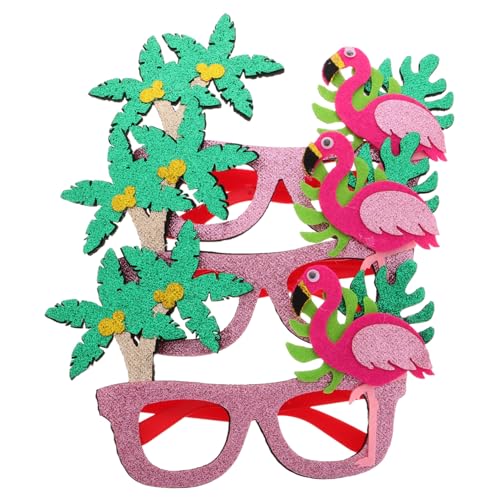 FRCOLOR 3Stücke Flamingo Hawaii Partybrillen Sommerbrillen für Strand Events Luau Dekorationen mit Kokosnussbaum Muster Fotorequisiten für Sommerfeiern FRCOLOR 3Stücke Flamingo Hawaii Partybrillen Sommerbrillen für Strand Events Luau Dekorationen mit Kokosnussbaum Muster Fotorequisiten für Sommerfeiern von FRCOLOR