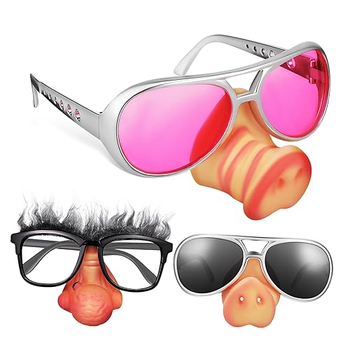 FRCOLOR 3Stücke Kreative Brillen Mit Schweinenase Teiliges Für Lustige Foto Requisiten Partys Cosplay Karneval Spaßbrillen Für Erwachsene FRCOLOR 3Stücke Kreative Brillen Mit Schweinenase Teiliges Für Lustige Foto Requisiten Partys Cosplay Karneval Spaßbrillen Für Erwachsene von FRCOLOR