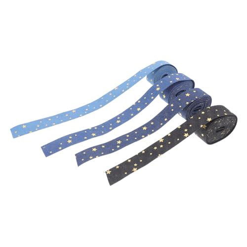 FRCOLOR 4 Rollen Denim Stoffband mit Muster Breit Robustes Band für DIY Schleifen Bekleidungszubehör Geschenkverpackung und Kreative Partydekorationen FRCOLOR 4 Rollen Denim Stoffband mit Muster Breit Robustes Band für DIY Schleifen Bekleidungszubehör Geschenkverpackung und Kreative Partydekorationen von FRCOLOR