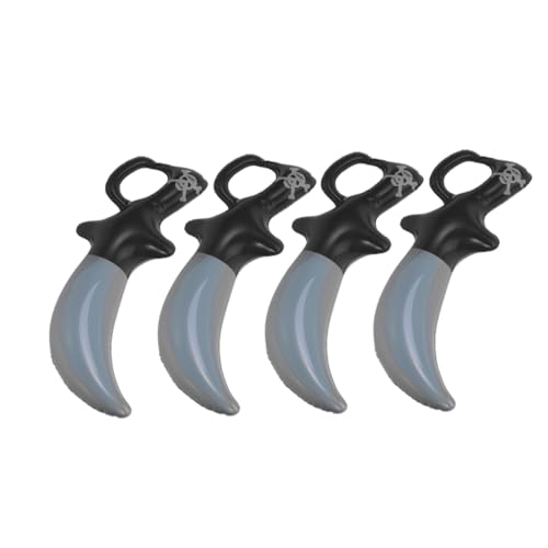 FRCOLOR 4 STÜCKE Aufblasbare Piratenschwerter Robustes Kinderspielzeug für Halloween Piratenkostüm zubehör Geburtstags Themenparty requisiten Kindgerechtes Material von FRCOLOR