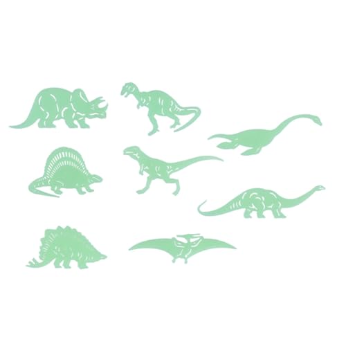 FRCOLOR 4 Satz Luminöse Dinosaurier Wandsticker Fluoreszierende Wanddeko für Kinderzimmer und Schlafzimmer Selbstklebende Leuchtende Wandaufkleber für Gemütliche Zimmergestaltung von FRCOLOR