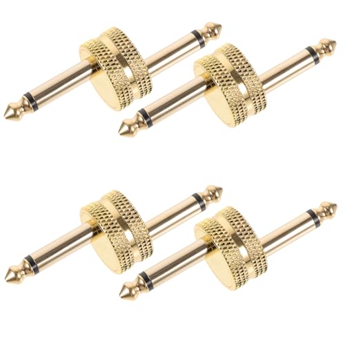FRCOLOR 4 Stück Gitarren Pedal Connector Pedal Coupler Audio Adapter Goldbeschichtet für Effektpedale und Audio Equipment Hochwertige Übertragung und Einfache Verbindung FRCOLOR 4 Stück Gitarren Pedal Connector Pedal Coupler Audio Adapter Goldbeschichtet für Effektpedale und Audio Equipment Hochwertige Übertragung und Einfache Verbindung von FRCOLOR