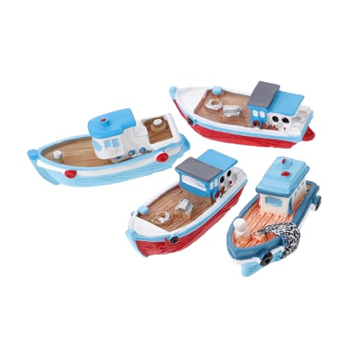 FRCOLOR 4 Stück Miniatur Fischerboot Modelle Teiliges aus Resin Deko für Mediterrane Wohnideen für Wohnzimmer Schlafzimmer und Büro Kreative Tischdekoration FRCOLOR 4 Stück Miniatur Fischerboot Modelle Teiliges aus Resin Deko für Mediterrane Wohnideen für Wohnzimmer Schlafzimmer und Büro Kreative Tischdekoration von FRCOLOR