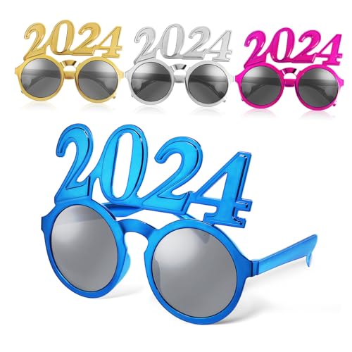 FRCOLOR 4 Stück Neujahrsbrillen Silvester Partybrille Foto Requisiten Lustige Zahlenbrille Deko für Neujahrsfeier und Fotokabine FRCOLOR 4 Stück Neujahrsbrillen Silvester Partybrille Foto Requisiten Lustige Zahlenbrille Deko für Neujahrsfeier und Fotokabine von FRCOLOR