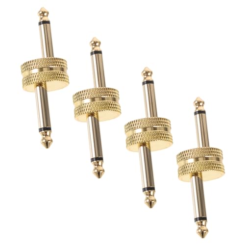 FRCOLOR 4 Stück Pedalboard Audio Adapter Goldbeschichtete Klinkenstecker für Gitarrenpedale Hochwertige Audioübertragung Kompatibel mit Lautsprechern und Kopfhörern FRCOLOR 4 Stück Pedalboard Audio Adapter Goldbeschichtete Klinkenstecker für Gitarrenpedale Hochwertige Audioübertragung Kompatibel mit Lautsprechern und Kopfhörern von FRCOLOR