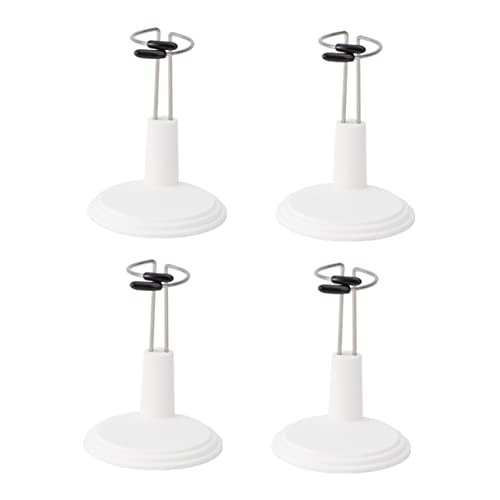 FRCOLOR 4 Stück Puppenständer Weiß Tragbar Kreativer Bären Halter Puppenhalterung für Display und Aufbewahrung Zuhause Spielzeugmodellständer von FRCOLOR
