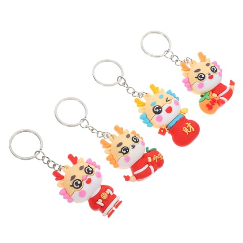 FRCOLOR 4 Stück Silikon Schlüsselanhänger Drachenmotiv Charm Anhänger Schlüsselring Taschenanhänger Dekoration Geschenkidee für Neujahr Hochzeit Geburtstag FRCOLOR 4 Stück Silikon Schlüsselanhänger Drachenmotiv Charm Anhänger Schlüsselring Taschenanhänger Dekoration Geschenkidee für Neujahr Hochzeit Geburtstag von FRCOLOR