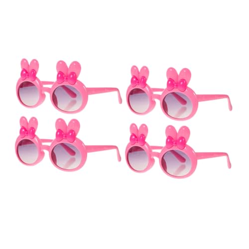 FRCOLOR 4 Stück Sonnenbrille mit Niedlichem Cartoon Hasen Design Leichter Uv Schutz Bruchsicher für Strandparty und Alltagsgebrauch Bequem und Robust für Mädchen und Jungen von FRCOLOR