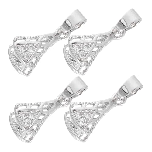 FRCOLOR 4 Stück Teiliges Anhänger-schließe Kupfer mit Stein-einlage DIY Schmuckverbinder für Halsketten Armbänder und Anhänger Eleganter Steckverschluss in Platin-optik FRCOLOR 4 Stück Teiliges Anhänger-schließe Kupfer mit Stein-einlage DIY Schmuckverbinder für Halsketten Armbänder und Anhänger Eleganter Steckverschluss in Platin-optik von FRCOLOR