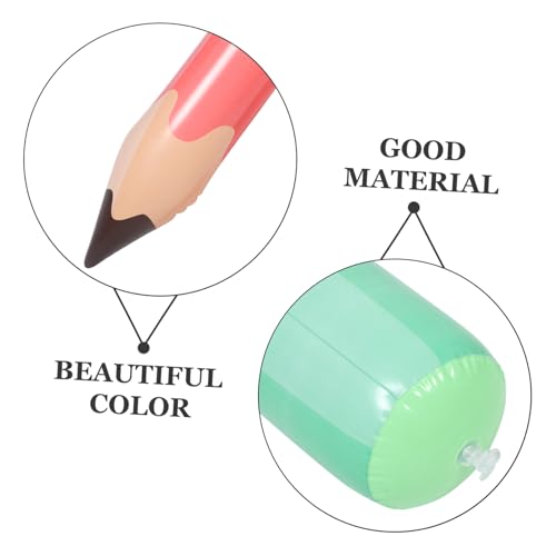 FRCOLOR 4stücke Aufblasbarer Bleistift Aus Pvc Lustige Partydekoration Für Schulanfang Klassenzimmer Schulveranstaltungen Und Partys Einfach Aufzublasen Und Wiederverwendbar von FRCOLOR