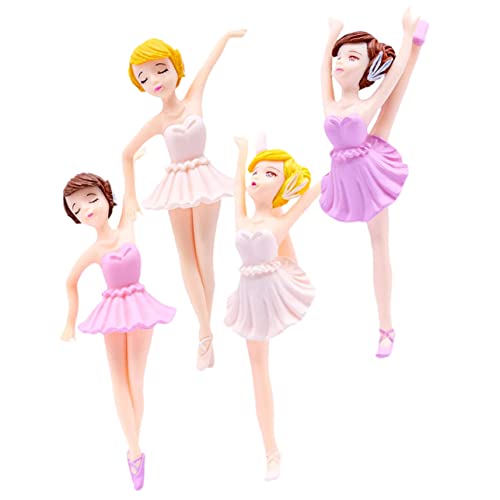 FRCOLOR 4 Stück Teiliges Ballet Girl Cake Topper Elegante und Süße Balletttänzerinnen Figur Dekorativ für Geburtstagskuchen Muffins Babypartys und Festliche Anlässe FRCOLOR 4 Stück Teiliges Ballet Girl Cake Topper Elegante und Süße Balletttänzerinnen Figur Dekorativ für Geburtstagskuchen Muffins Babypartys und Festliche Anlässe von FRCOLOR