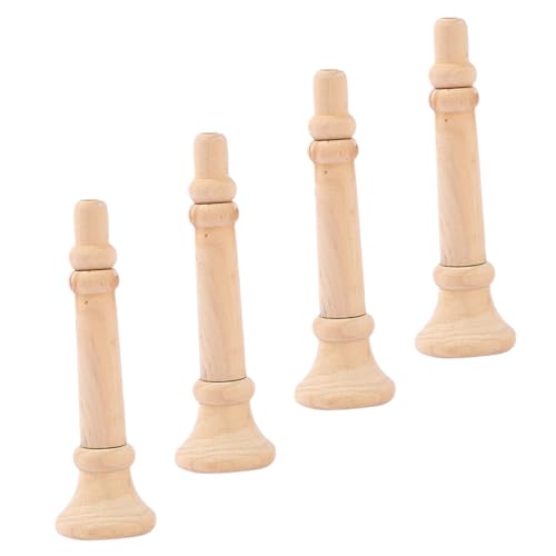 FRCOLOR 4 Stück Teiliges DIY Holz-horn Handbemalt Holzspielzeug Musikinstrument Kreativspielzeug zum Bemalen und Dekorieren für Sensorisches Training und Frühe Musikalische von FRCOLOR